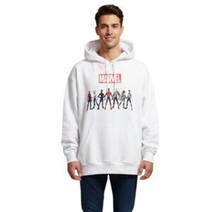 Marvel Spider-Man Spider-Girl Heroes Unisex Adult Graphic Pockets Hoodie (XXL)